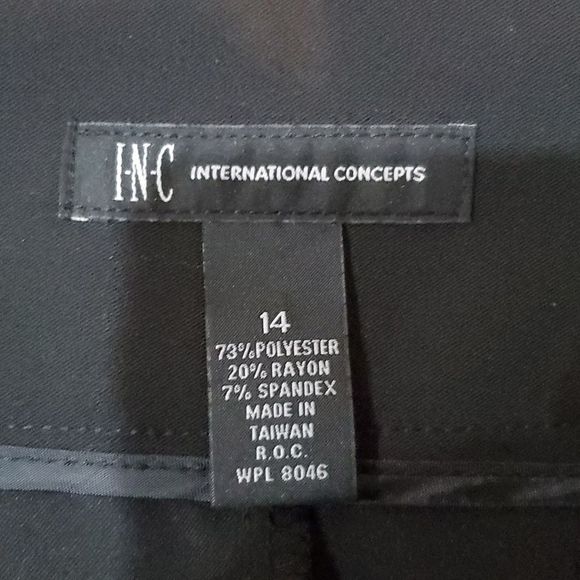 INC Black Straight Leg Pants Size 14 - Picture 6 of 10